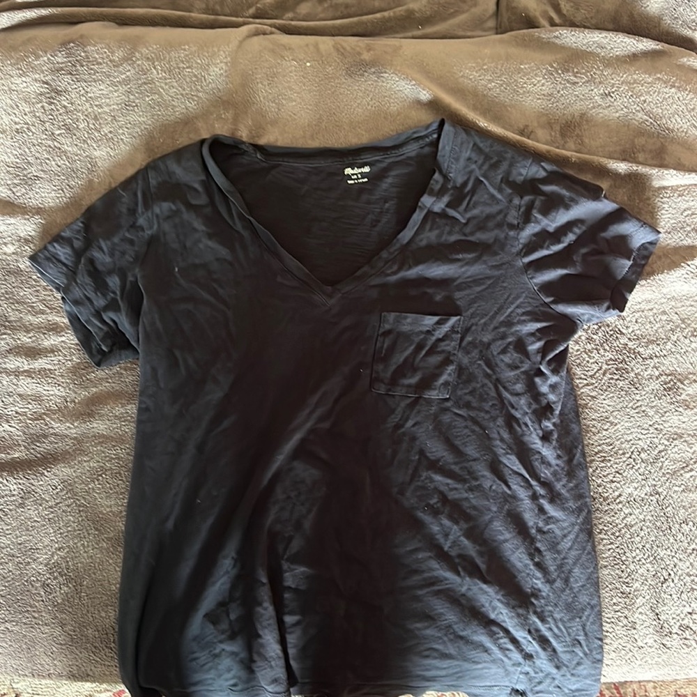Madewell v neck black tshirt shirt
